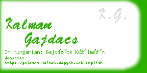 kalman gajdacs business card